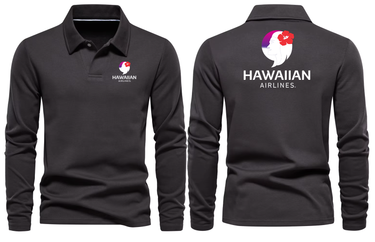 HAWAIIAN AIRLINES LONG SLEEVE  POLO